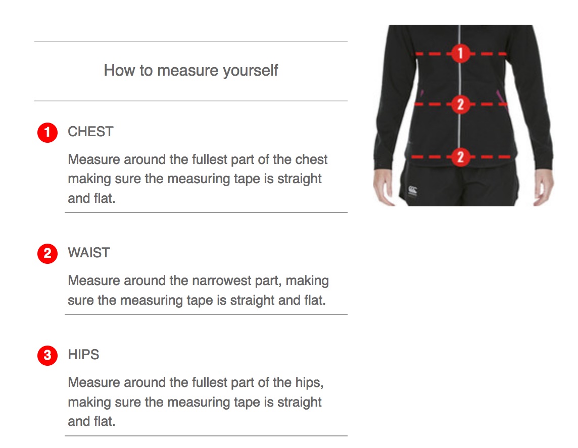 Canterbury Measurement Guide